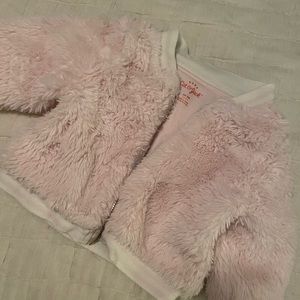 Cat & Jack fuzzy bomber jacket, 6-9 mos.